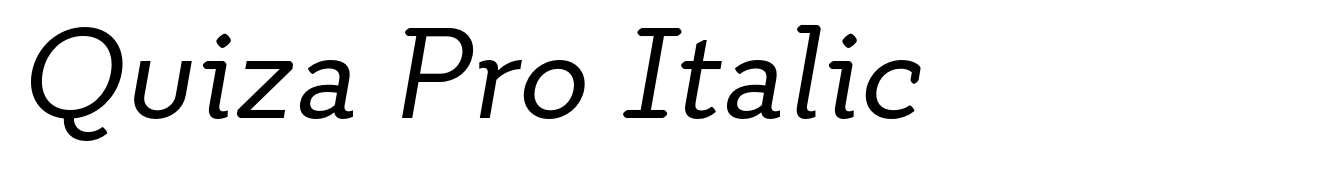 Quiza Pro Italic